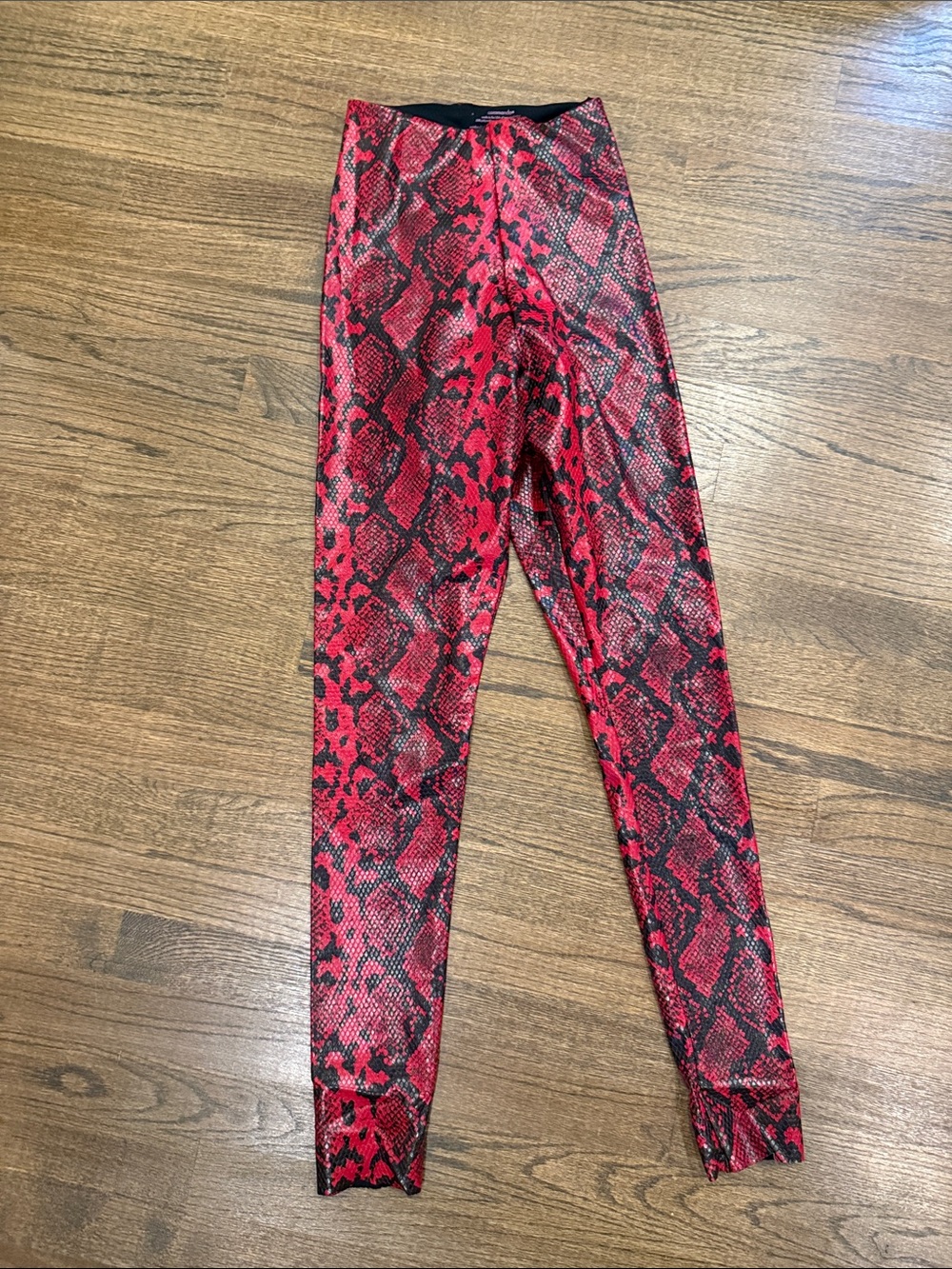 Commando Red & Black Snake Print Leggings